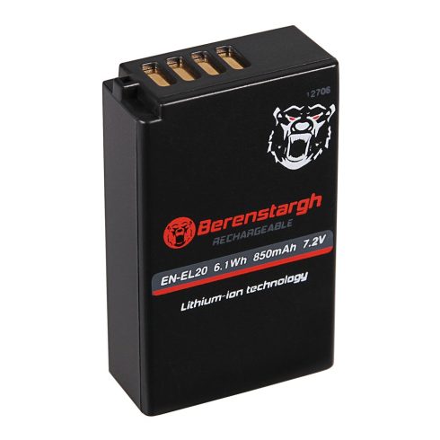 Nikon EN-EL20 Berenstargh  Prémium fényképezőgép akkumulátor (12706)