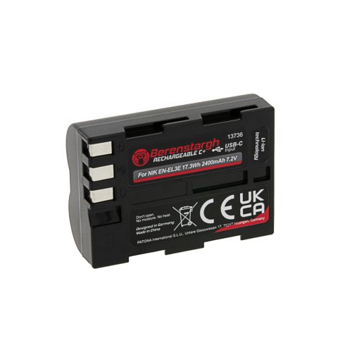 Nikon EN-EL3E Berenstargh Prémium fényképezőgép USB-C akkumulátor (13736)