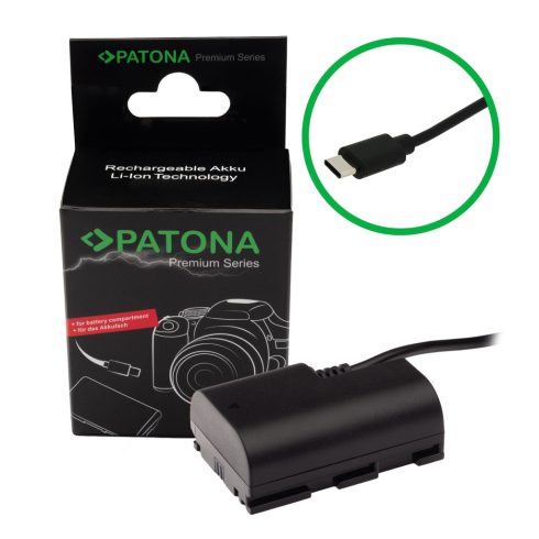 Canon LP-E6N dummy akkumulátor adapter USB-C bemenettel VP-DRE6 (9411)
