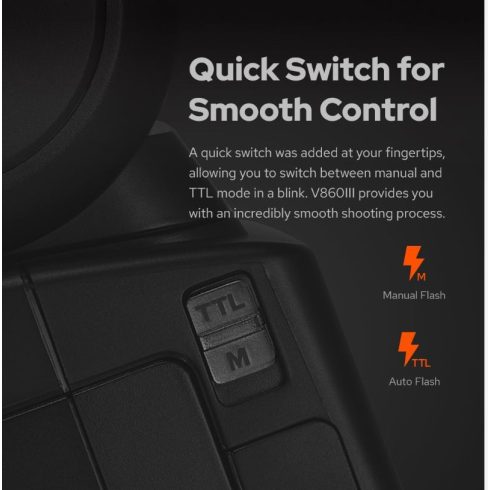 Godox Ving V860IIIC Li-Ion akkus rendszervaku Canon digitális fényképezőgépekhez