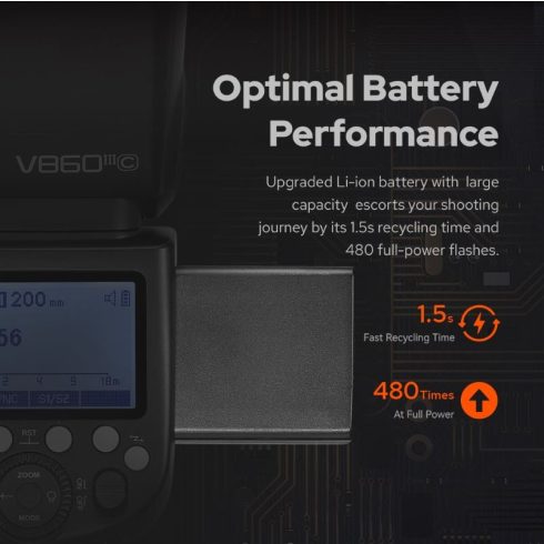 Godox Ving V860IIIC Li-Ion akkus rendszervaku Canon digitális fényképezőgépekhez