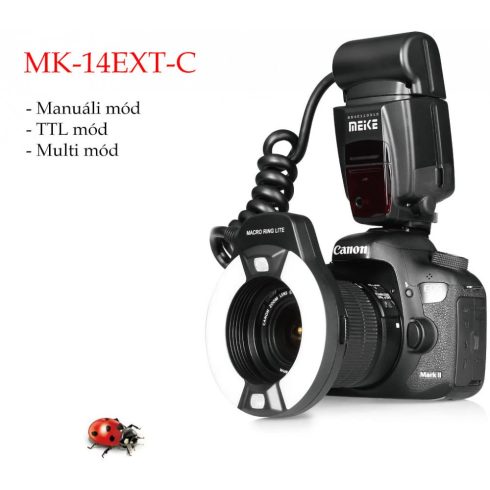 Meike MK-14EXT-C makro körvaku Canon fényképezőgépekhez
