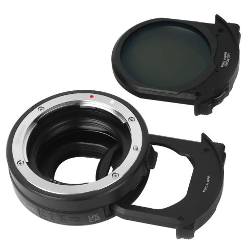 Meike MK-EFTM-C adapterCanon EOS M bajonettes gépekhez és  Canon EF/EF's objektívekhez, beépített szűrőrendszerrel
