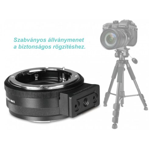 Meike MK-NF-P manuális vázadapter M4/3-os bajonettes milc gépekhez és Nikon objektívekhez