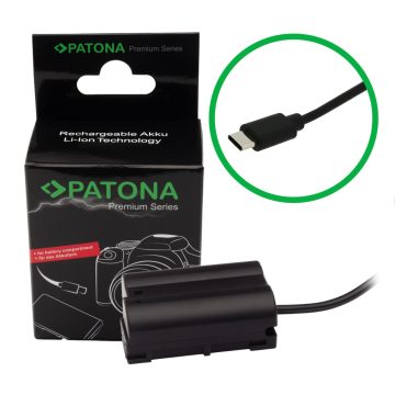   Nikon EN-EL15 dummy akkumulátor adapter USB-C bemenettel (9412)