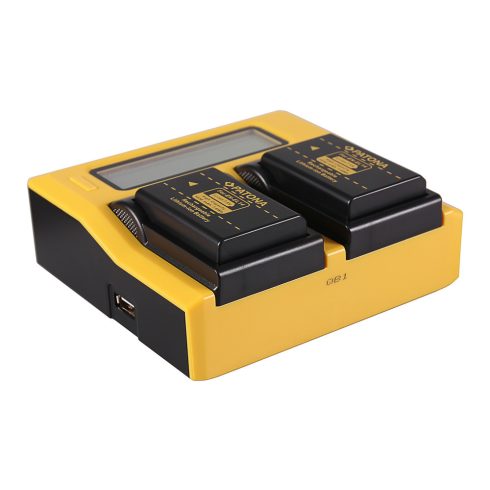 Nikon EN-EL14 Patona dupla lcd kijelzős  fényképezőgép akkumulátor töltő (7622)
