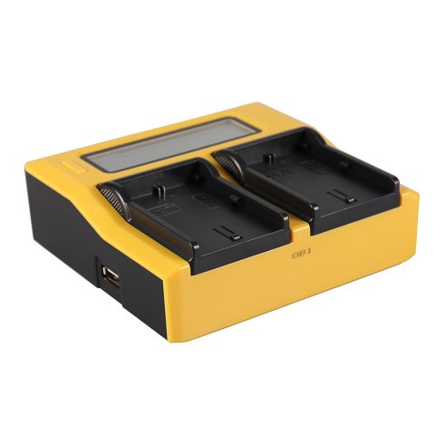 Canon LP-E6 Patona dupla lcd kijelzős fényképezőgép akkumulátor töltő  (7583)