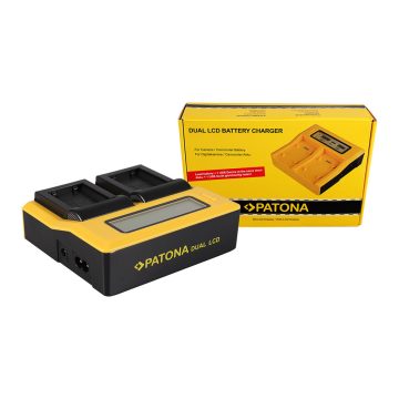   Sony NP-FW50 Patona dupla lcd kijelzős fényképezőgép akkumulátor töltő (7580)