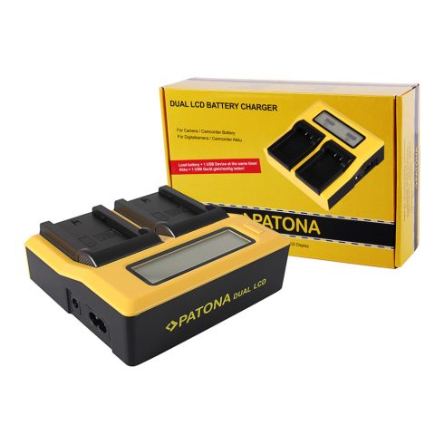 Sony NP-FZ100 Patona dupla lcd kijelzős fényképezőgép akkumulátor töltő (7683)