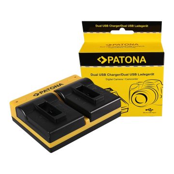   GoPro AHDBT-801 Patona dupla USB-s fényképezőgép akkumulátor töltő (191679)