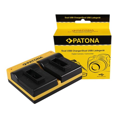 GoPro AHDBT-801 Patona dupla USB-s fényképezőgép akkumulátor töltő (191679)