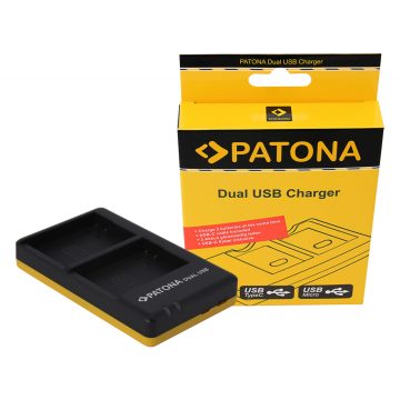   Nikon EN-EL14 Patona dupla USB C fényképezőgép akkumulátor töltő (1966)