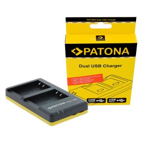   Canon LP-E17 Patona dupla USB C fényképezőgép akkumulátor töltő (1939)