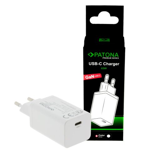 PATONA Premium GaN PD65W Adapter 1xUSB-C PD3.0 QC3.0 (2643)