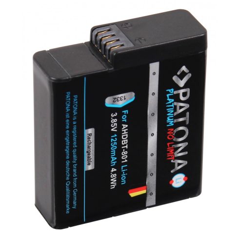 PATONA PLATINUM AHDBT-801 GoPro akciókamera akkumulátor Hero 8 AHDBT-801 Hero 7 AHDBT-701 Hero 6 Hero 5 AHDBT-501