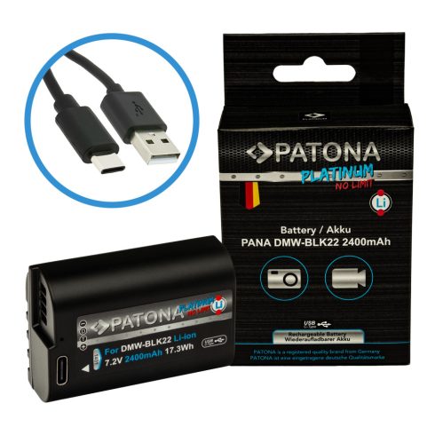 Panasonic DMW-BLK22 PLATINUM USB-C fényképezőgép akkumulátor (1401)
