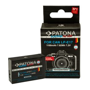   Canon LP-E17 Patona PLATINUM dekódolt fényképezőgép akkumulátor (1348)