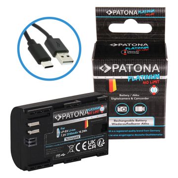   Canon LP-E6 Patona PLATINUM LPE6 USB C fényképezőgép akkumulátor (1353)