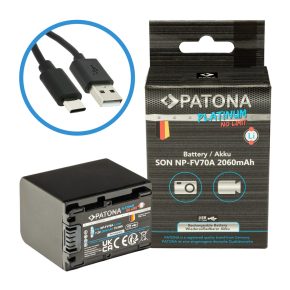   Sony NP FV70A Patona Platinum USB-C kamera akkumulátor (1394)