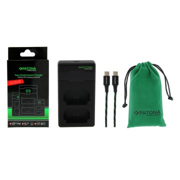   Fuji NP-W235 Patona Premium Twin dupla okos akkumulátortöltő (161888)