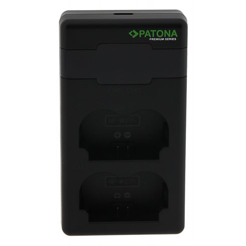 Fuji NP-W235 Patona Premium Twin dupla okos akkumulátortöltő (161888)