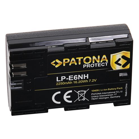 Canon LP-E6NH Patona PROTECT fényképezőgép akkumulátor (13435)