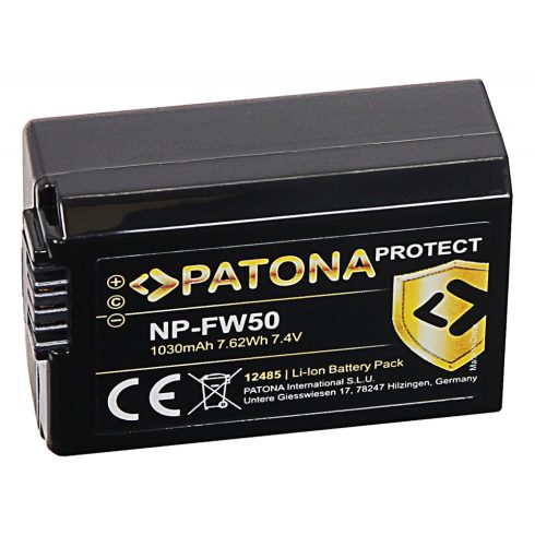 Sony NP-FW50 Patona PROTECT  fényképezőgép akkumulátor (12485)