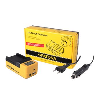   Canon LP-E10 Patona szinkron lcd kijelzős akkumulátortöltő (4629)