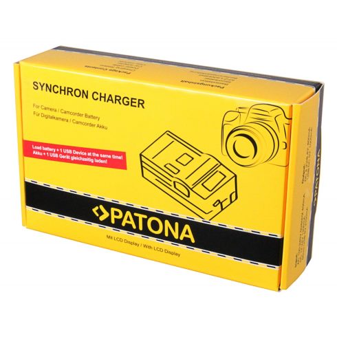 Fuji NP-W235 Patona szinkron lcd kijelzős akkumulátortöltő (4695)