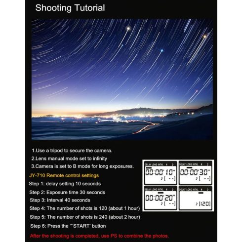 Viltrox JY-710 C1 vezeték nélküli / vezetékes kioldó, távvezérlő Canon, Olympus, Fujifilm, stb. fényképezőgépekhez