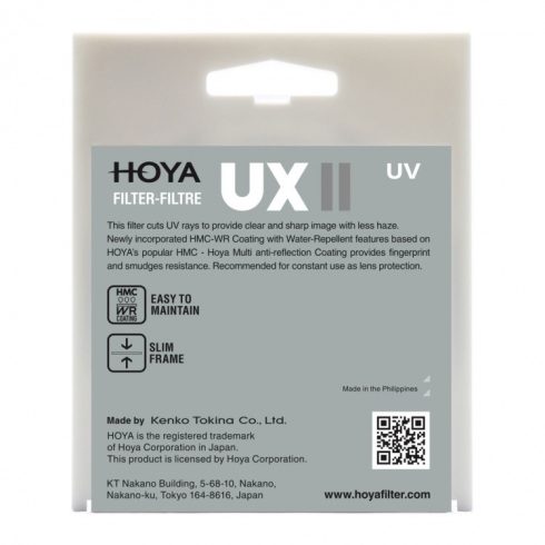 HOYA UX II UV szűrőcsalád (37–82 mm) – több méretben
