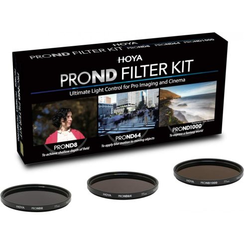 HOYA PRO ND filter kit II 52 mm-es ND szűrőkészlet  (ND8/64/1000)
