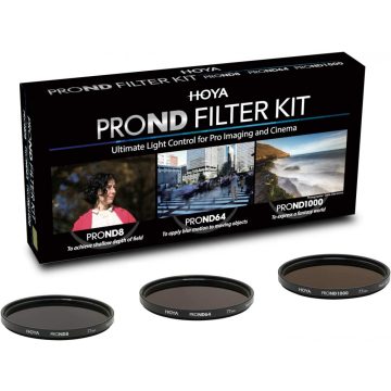   HOYA PRO ND filter kit II 55 mm-es ND szűrőkészlet  (ND8/64/1000)