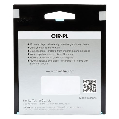HOYA Fusion One CIR-PL szűrőcsalád (37 - 82 mm) - több méretben